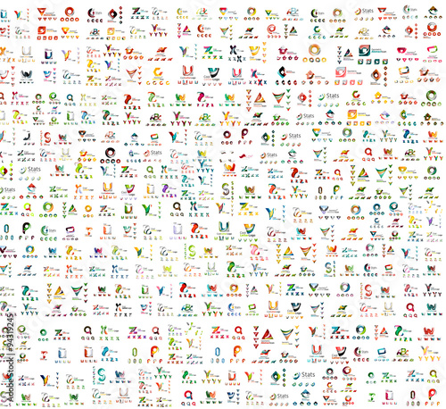 Mega collection of abstract company logo design concepts