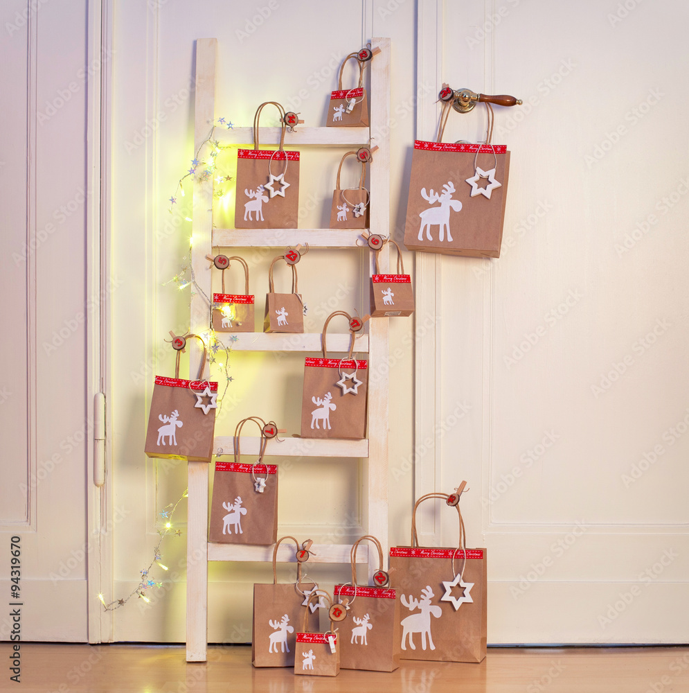 Weihnachtskalender Leiter Stock Photo Adobe Stock