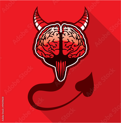 Evil Brain Vector Art