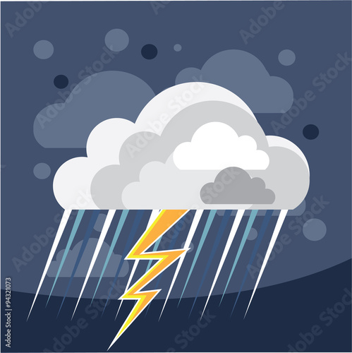 Wallpaper Mural Severe Weather Storm Icon
