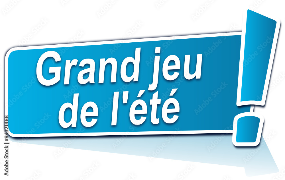 grand jeu de l'été sur étiquette bleue grand jeu de l'été sur étiquette bleue