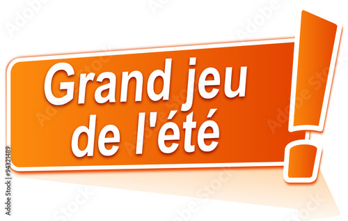 grand jeu de l'été sur étiquette orange