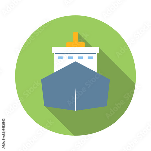 Ship colored flat icon