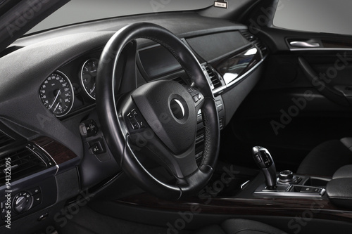 Car interior. Steering wheel © Primastock
