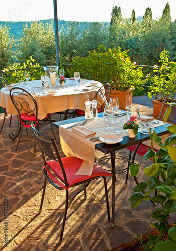 Cosy restaurant in Tuscany, Italy