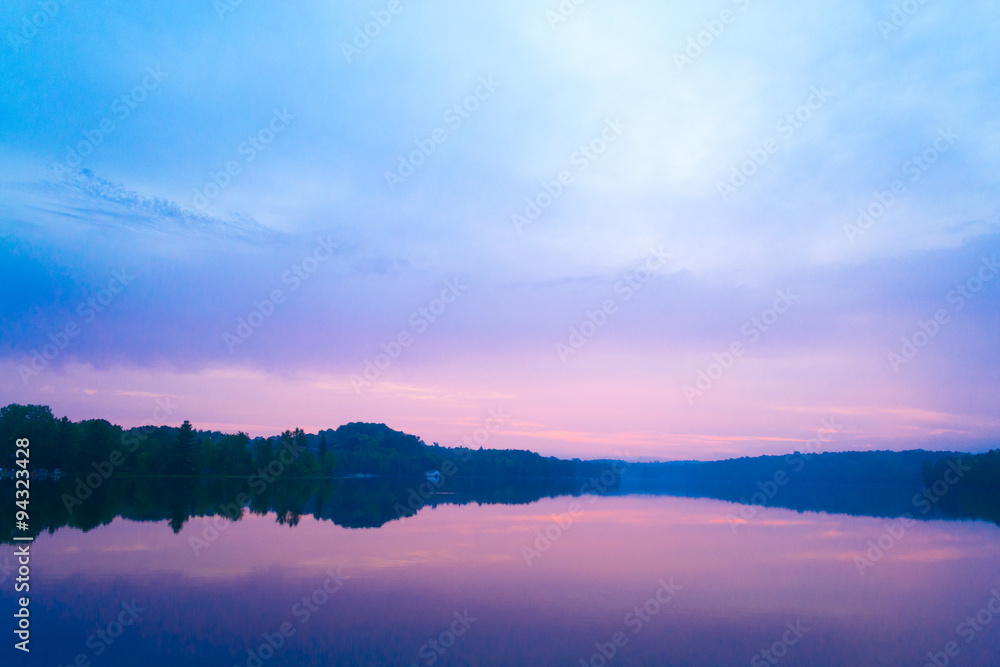 Fototapeta premium Reflection of a sunset