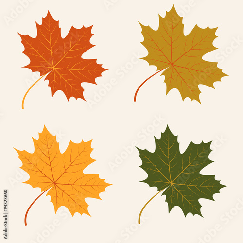 Abstract background with autumn maple leaves