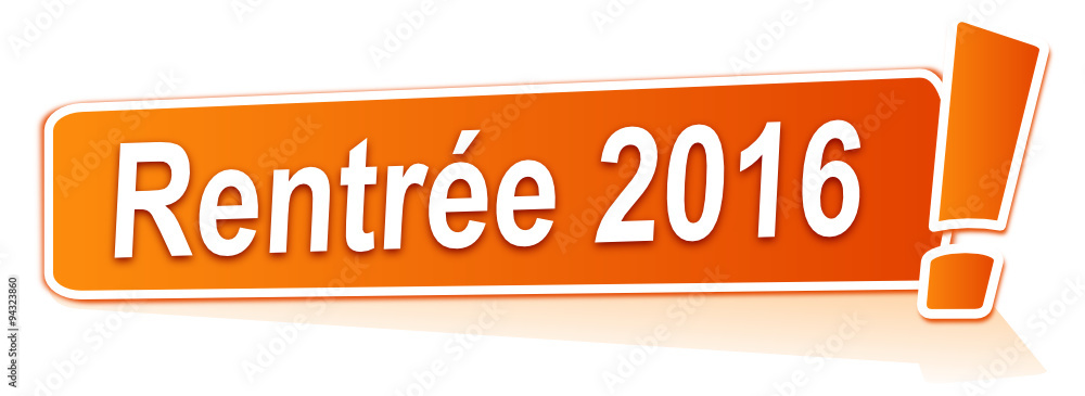 rentrée 2016 sur étiquette orange rentrée 2016 sur étiquette orange