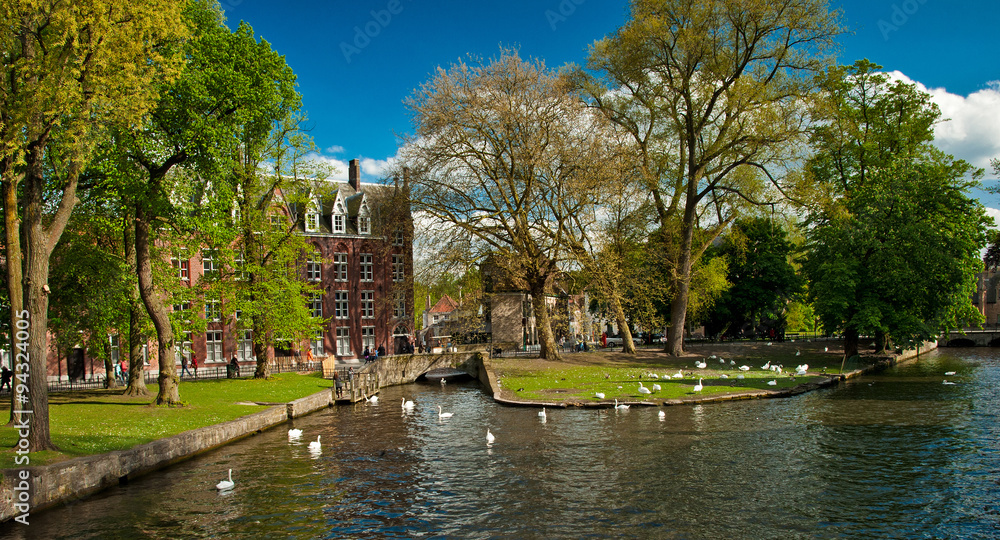 Fototapeta premium Park in Brugge, Belgium