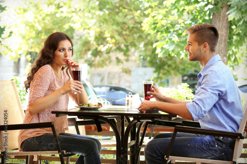young couple flirting on ca...