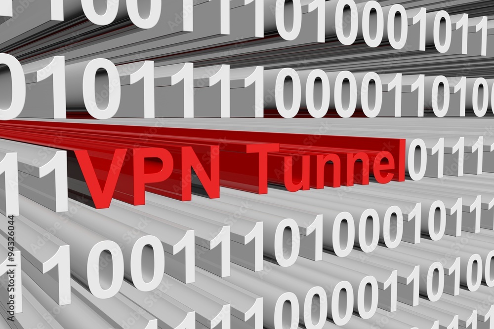 VPN Tunnel is represented as a binary code