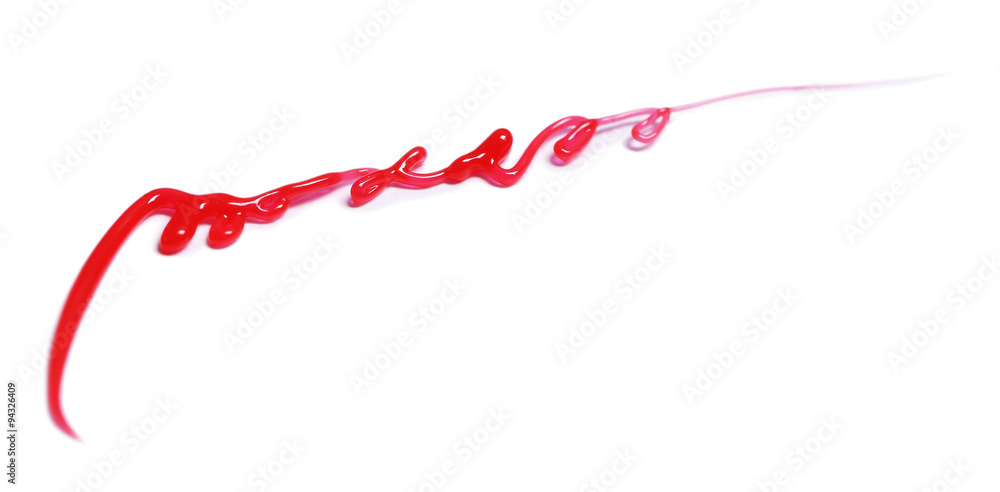 Red drop isolated on white Red drop isolated on white