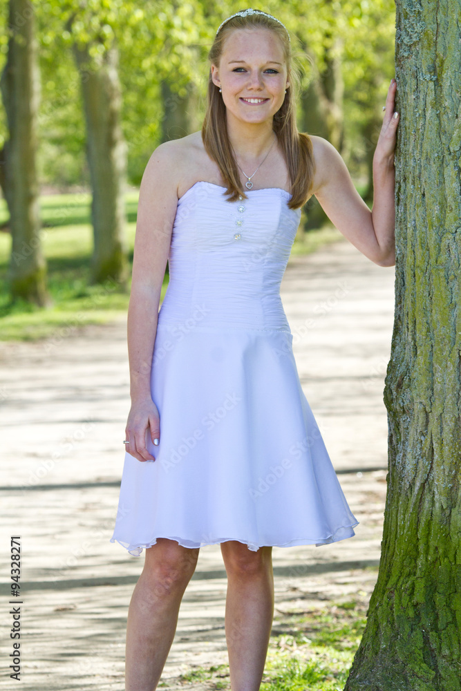 Girl the day of the confirmation Girl the day of the confirmation