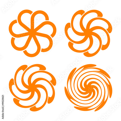 Abstract Spin Flower Template Set