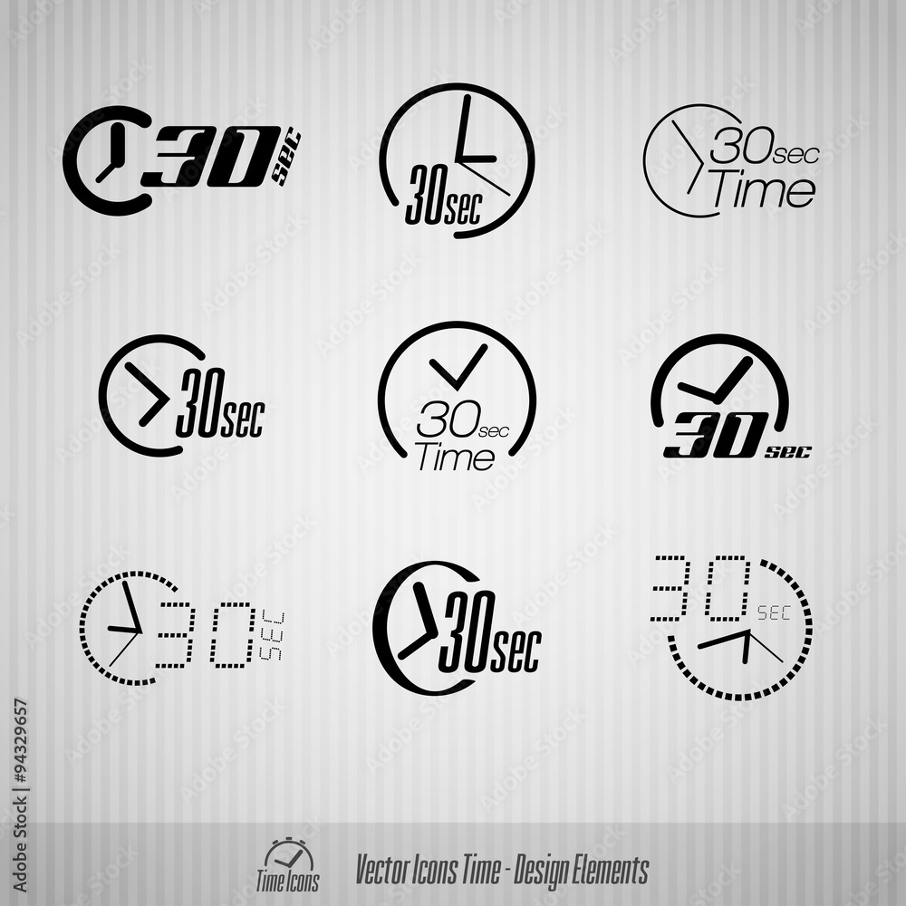30 seconds vector icons 30 seconds vector icons