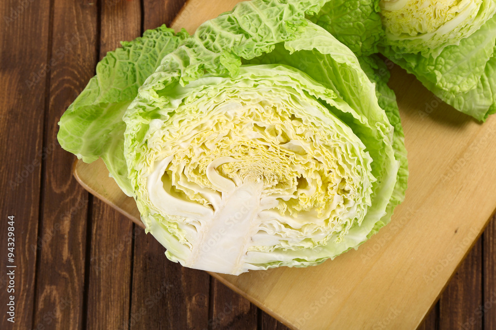 Fototapeta premium Savoy cabbage closeup