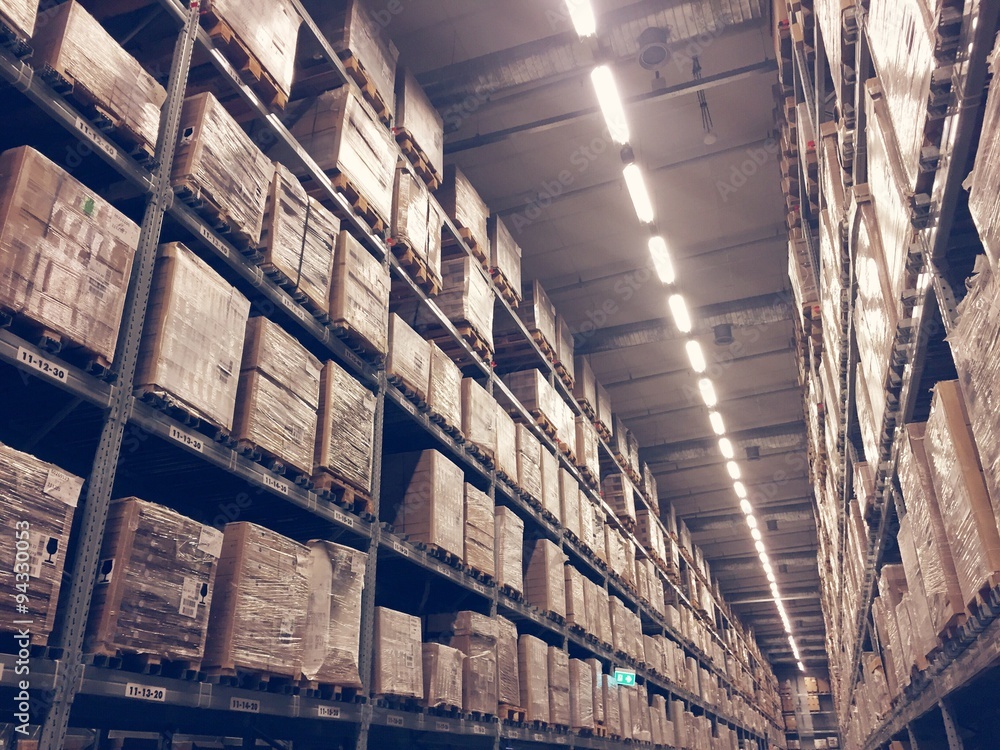 storage of warehouse - obrazy, fototapety, plakaty 