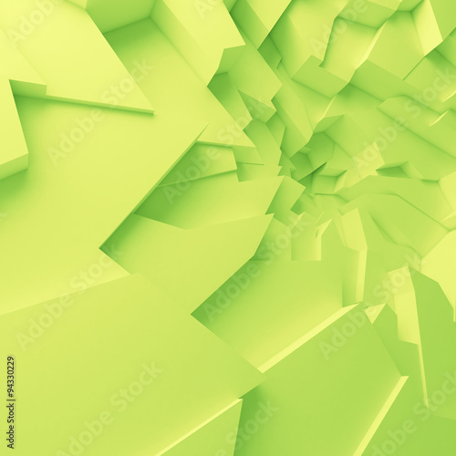 Geometric color abstract polygons wallpaper, as crack wall