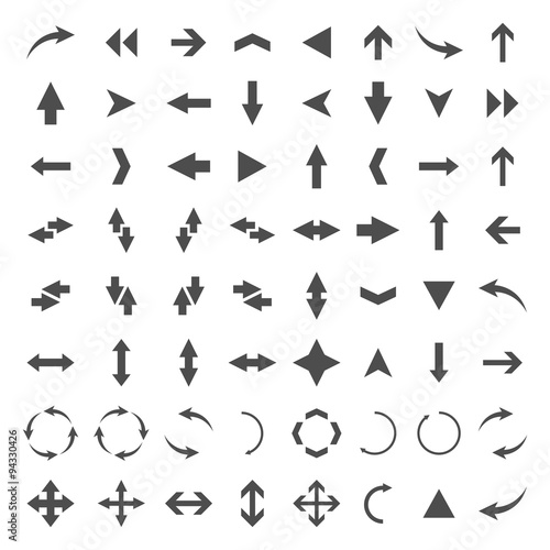 A set of arrows, vector illustration.