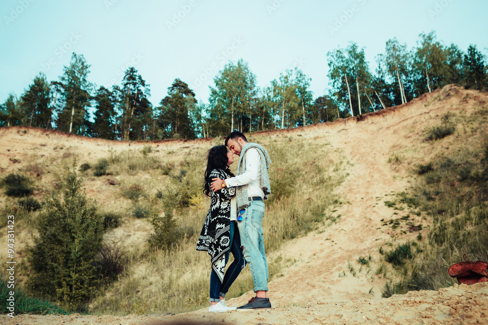 Naklejka premium Man and woman