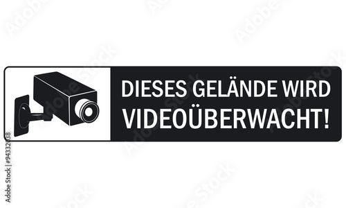 Aufkleber Videoüberwachung Sicherheitstechnik