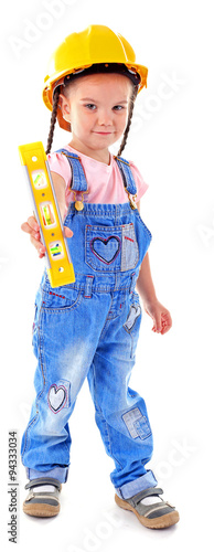 Cute little girl in yellow ...