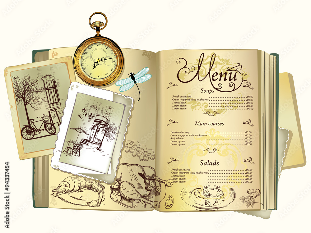Background for restaurant menu with food elements. Background for restaurant menu with food elements.