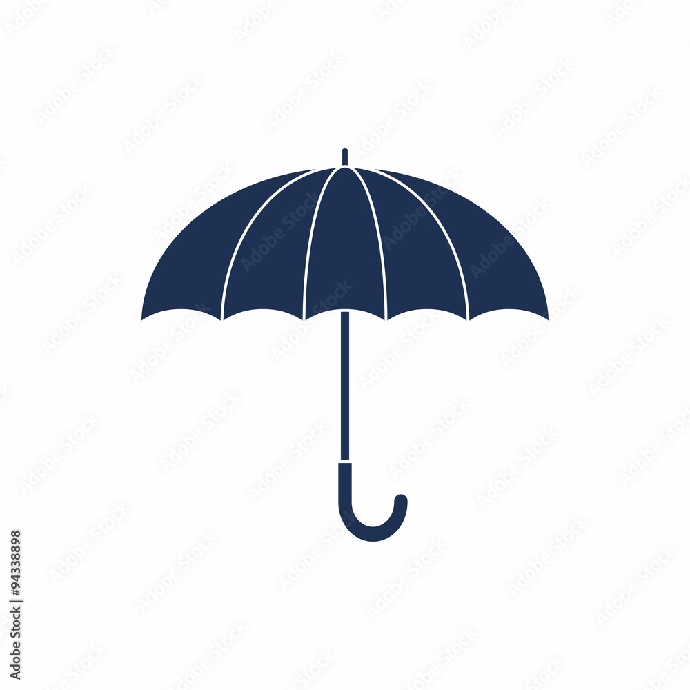 Umbrella sign Icon. Flat design style. Umbrella sign Icon. Flat design style.