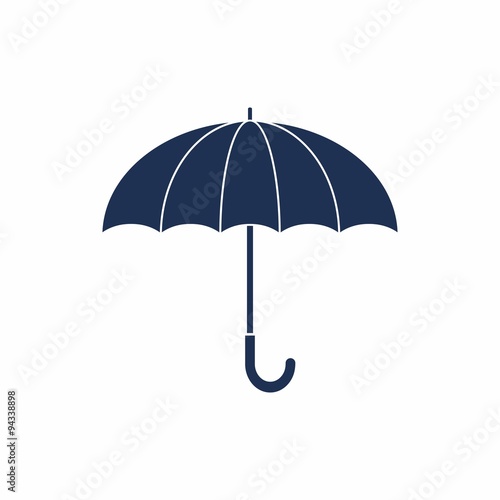 Umbrella sign Icon. Flat design style.