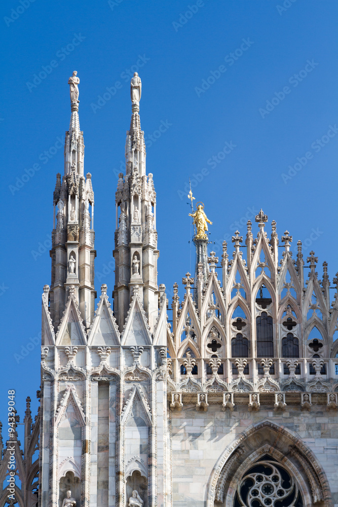 Duomo di Milano (Milan Cathedral) and Piazza del Duomo in Milan,