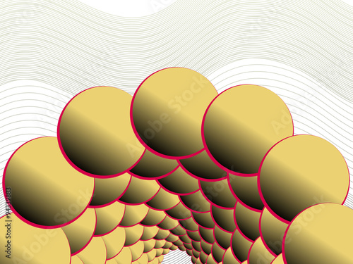 Abstract circles twister blend background