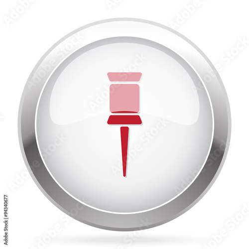Red Pushpin icon on chrome web button