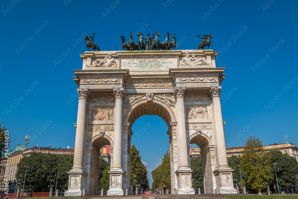 Arch of Milan in Italy