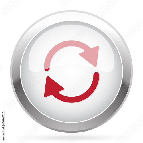 Red Refresh icon on chrome web button