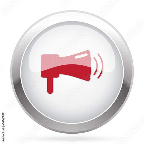 Red Megaphone icon on chrome web button