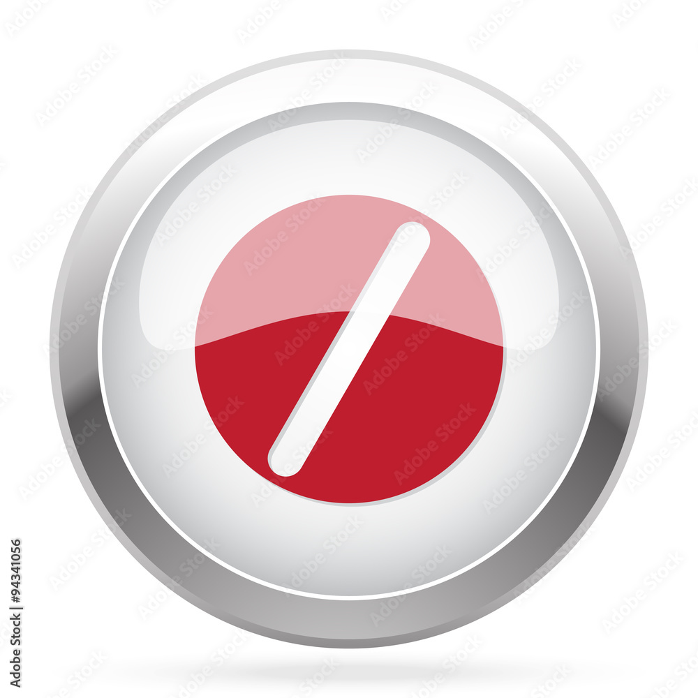 Red Pill icon on chrome web button Red Pill icon on chrome web button