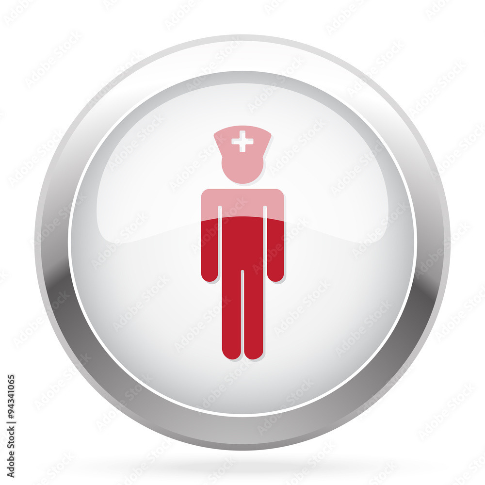 Red Doctor icon on chrome web button Red Doctor icon on chrome web button