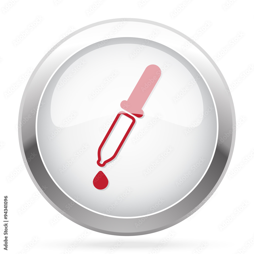 Red Pipette icon on chrome web button