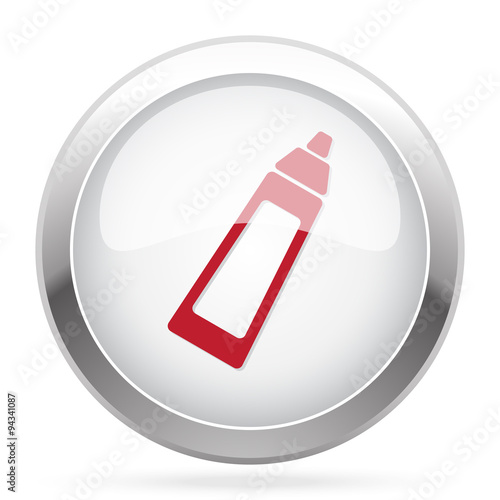 Red Baby Bottle icon on chrome web button