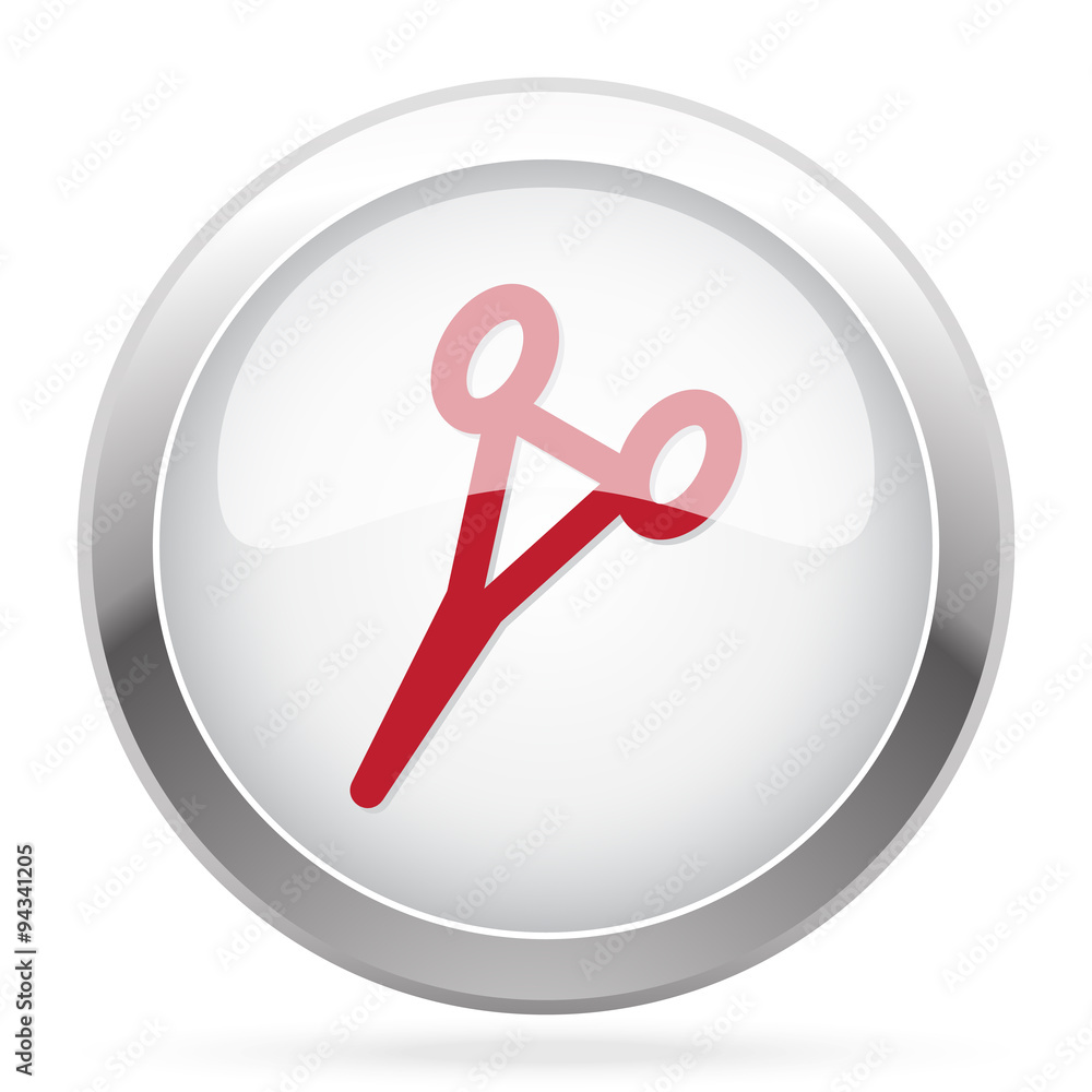 Red Surgical Clamps icon on chrome web button Red Surgical Clamps icon on chrome web button