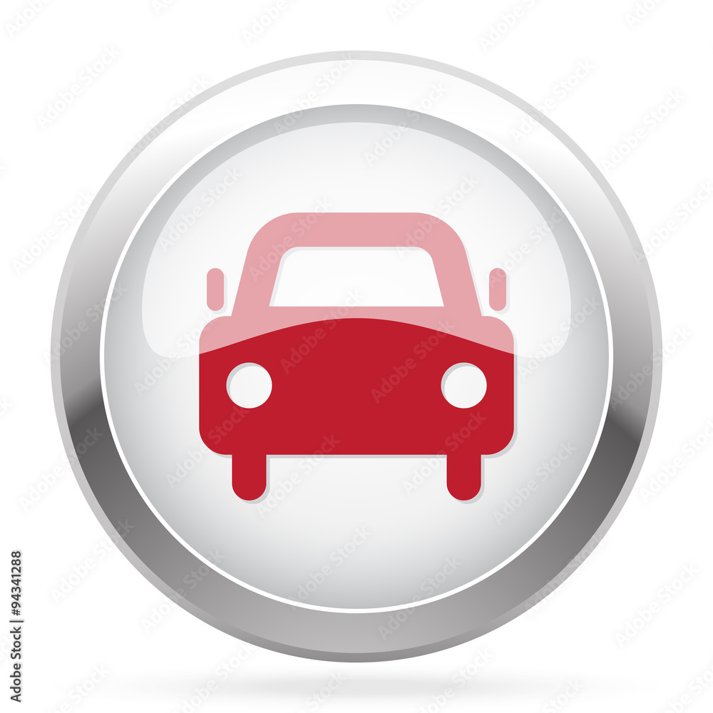 Red Car icon on chrome web button