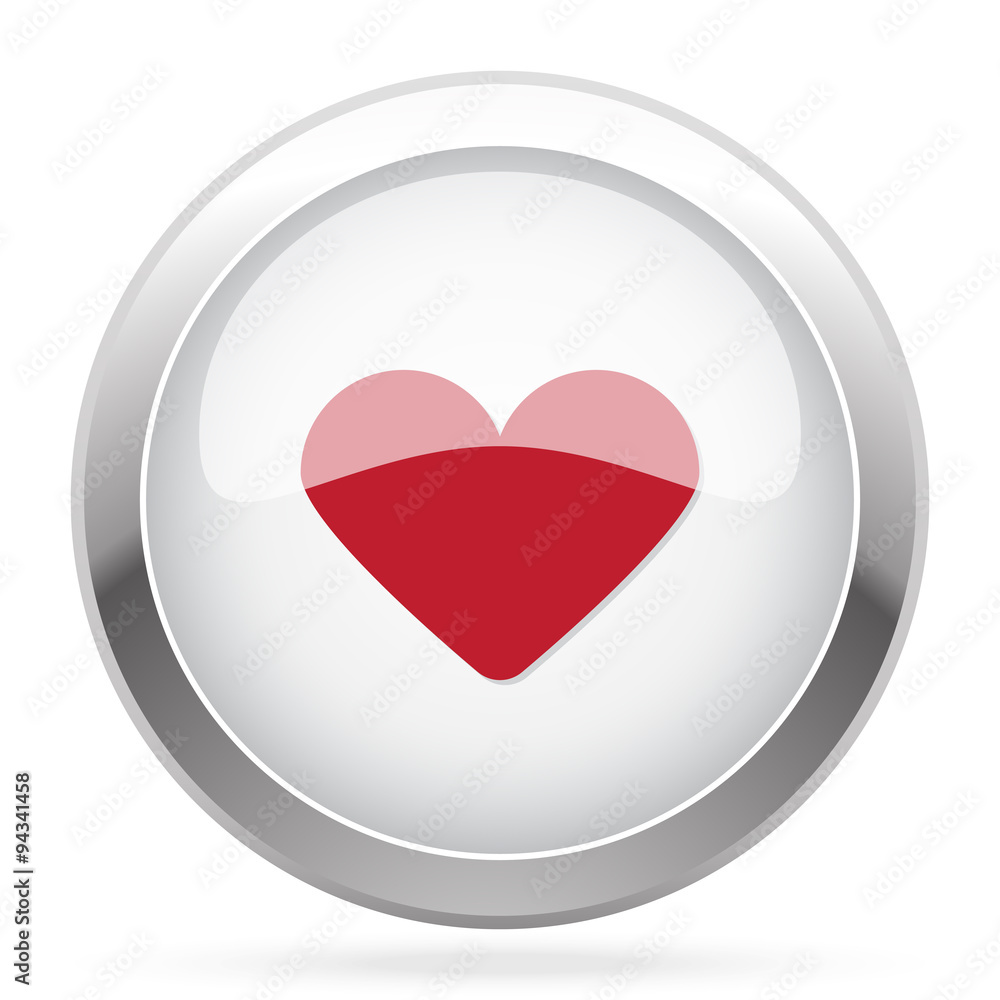 Red Heart icon on chrome web button Red Heart icon on chrome web button