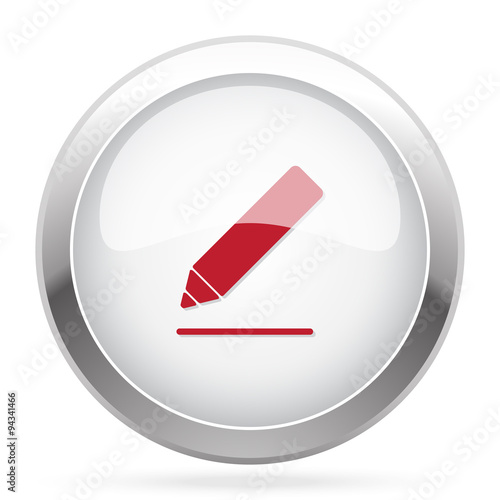 Red Sign Here icon on chrome web button