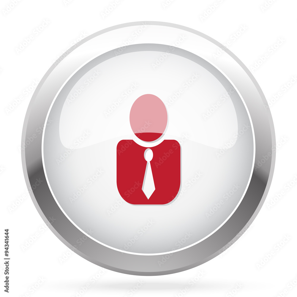 Red User Profile icon on chrome web button Red User Profile icon on chrome web button