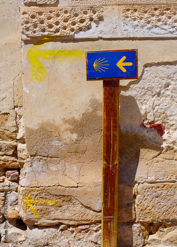 The way of Saint James sign at Granon in La Rioja photo