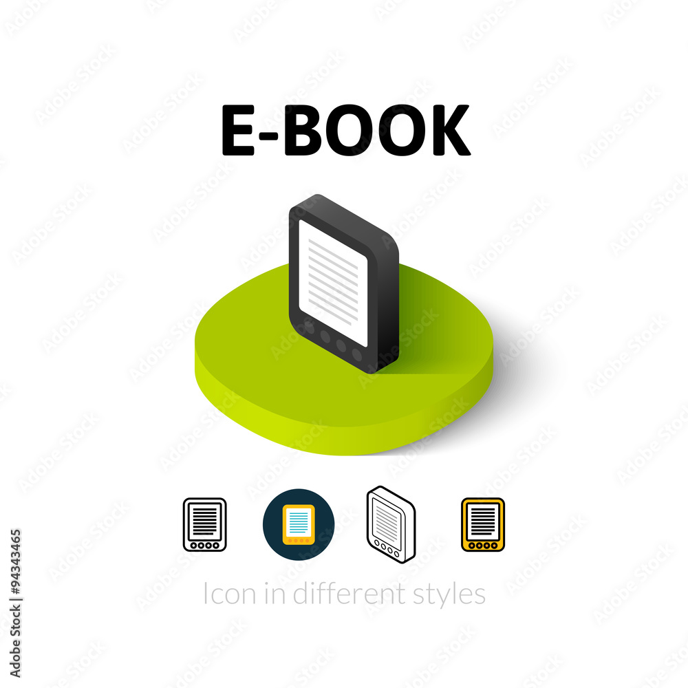 E-Book icon in different style E-Book icon in different style