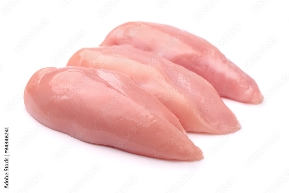 Raw chicken fillets