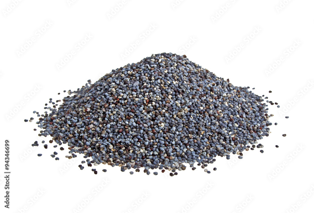Seeds of poppy on white background Seeds of poppy on white background