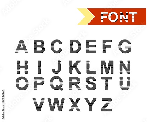 the font characters