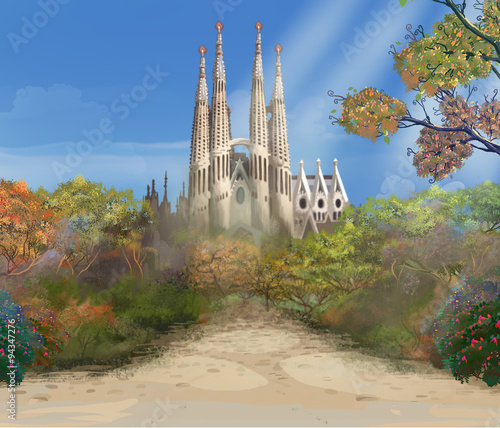 Spain. Barcelona.
Temple of the Sagrada Familia. #94347276